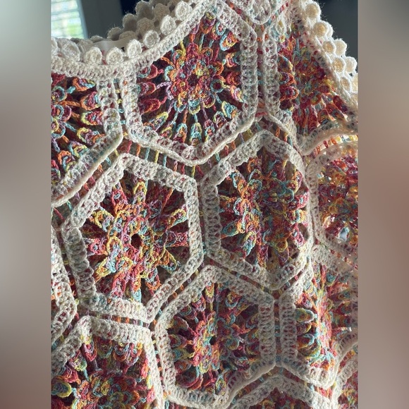 NWOT  POL Crochet THE FRUITY PEBBLE DRESS Coverup Sexy Boho Beach Wear - Picture 5 of 5